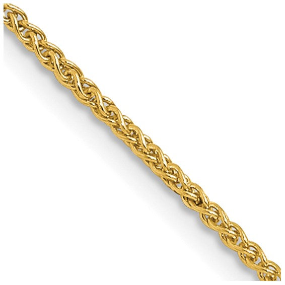 14K Yellow Gold Spiga Chain Length 18