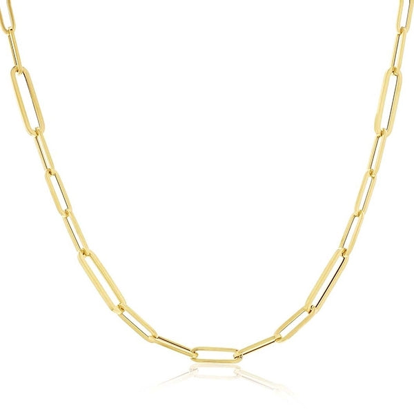 18K Yellow Gold Roberto Coin 17" Paperclip Link Chain