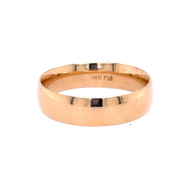 14K Yellow Gold Goldman Luxe Comfort Fit Wedding Band