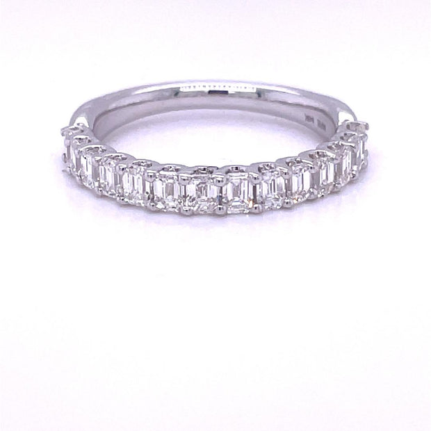 14K White Gold and Diamond Wedding Bands