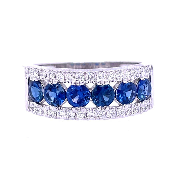 18K  Sapphire and Diamond Ring