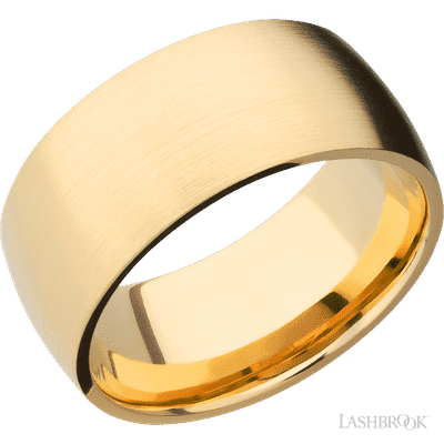 Lashbrook 10 Mm Wide Domed 14K Yellow Gold Band
