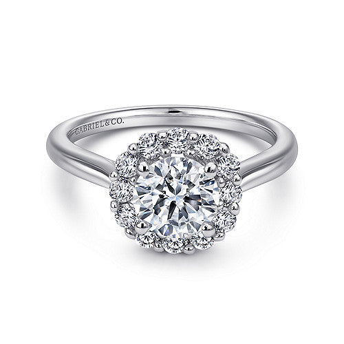 14k White Gold Gabriel & Co. Diamond Engagement Ring