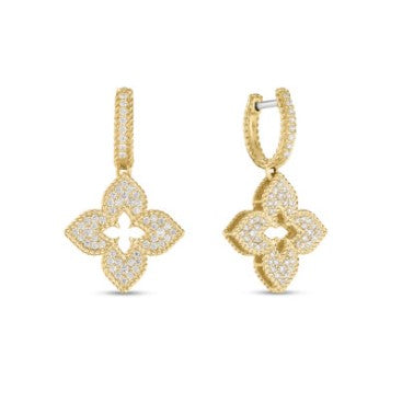 18K Yellow Gold Diamond Venetian Princess Earrings