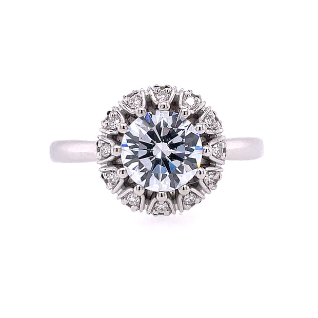 14K White Gold Gabriel & Co. Diamond Engagement Rig Featuring .25CT Diamonds