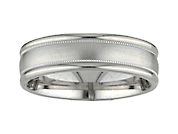 14K White Gold Comfort Fit Goldman Luxe Wedding Band Featuring Satin Finish