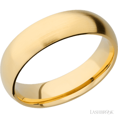 Lashbrook 6 Mm Wide Domed 14K Yellow Gold Band