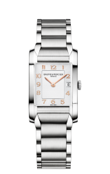 Baume & Mercier Hampton Stainless Steel Watch Featuring Silver Tone Dial