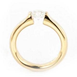 18k Yellow Gold Steven Kretchmer Tension-Set Diamond Engagement Ring