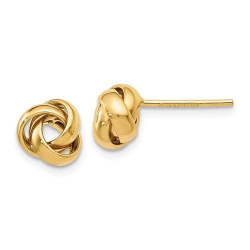 14K Yellow Gold Leslie's Knot Stud Earrings