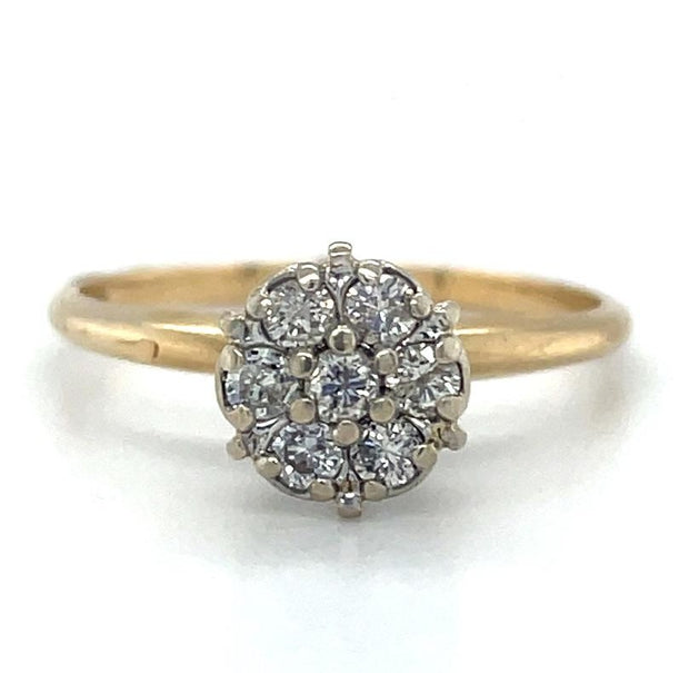 14K Yellow Gold Diamond Engagement Ring