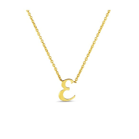 Roberto Coin 18k Yellow Gold Letter E necklace