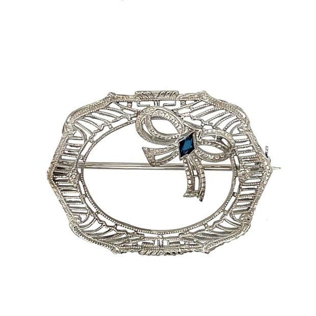 10K White Gold Pin