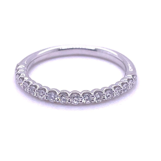 14k White Gold Diamond Wedding Band