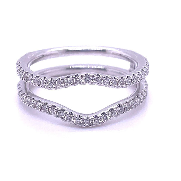 14k White Gold and Diamond Insert Band