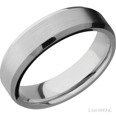 Lashbrook 6 Mm Wide Beveled Titanium Band