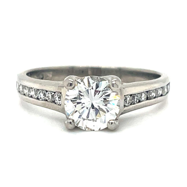 Palladium Diamond Engagement Ring