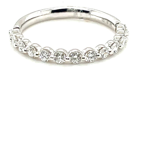 Private Label 14K White Gold  Lab Grown Diamond Band