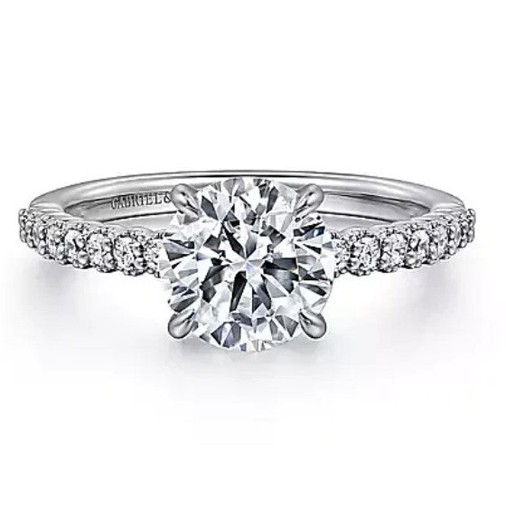 14K White Gold Gabriel & Co. Diamond Semi-Mounting