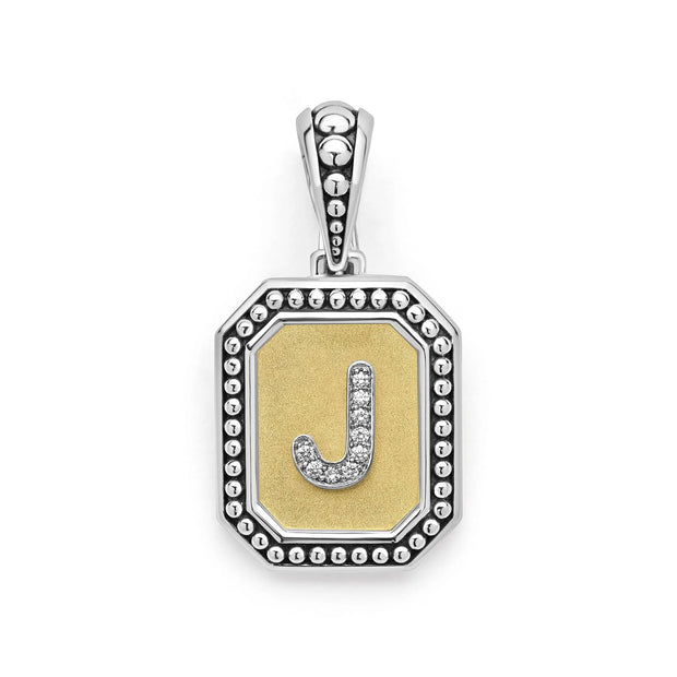 LAGOS Octagon Diamond J Initial Charm