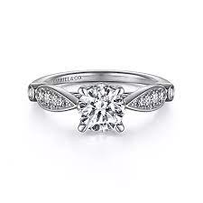14k White Gold Gabriel & Co. Diamond Engagement Ring