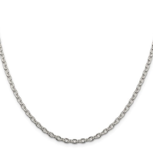 Sterling Silver 3.5Mm Cable Chain 22"