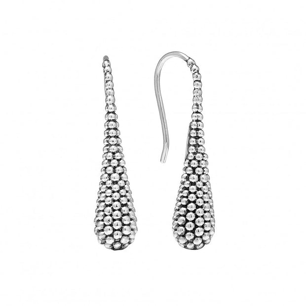 Sterling Silver LAGOS Caviar Beaded Teardrop Earrings