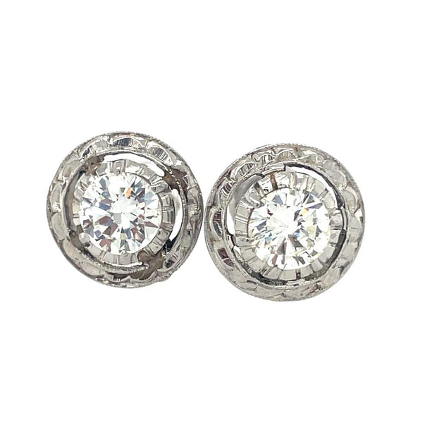 Estate Diamond Earrings