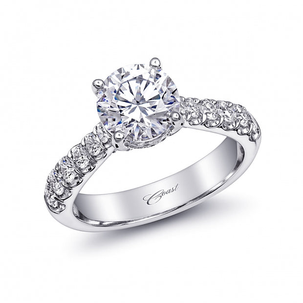 14k White Gold Coast Diamond Diamond Engagment ring