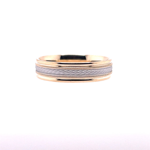 14K Two-Toned Gold Wedding Band