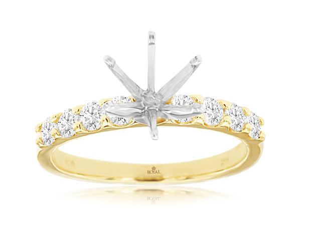 14k Yellow Gold Private Label Diamond Engagement Ring