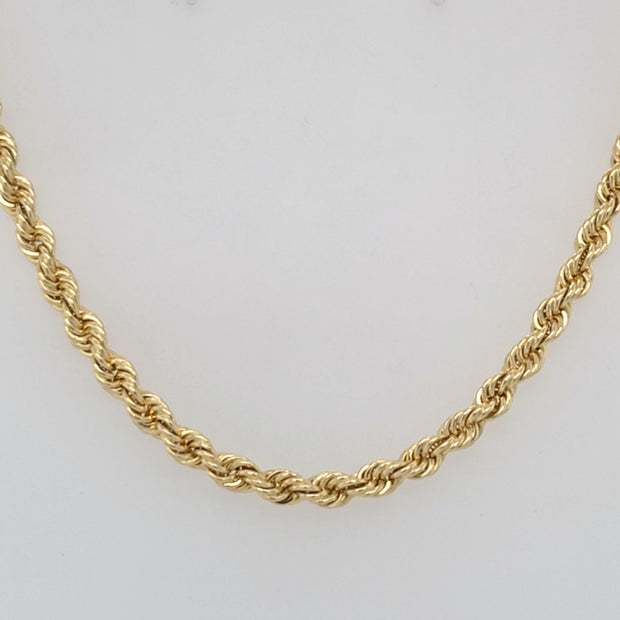 14K Yellow Gold Rope Chain
