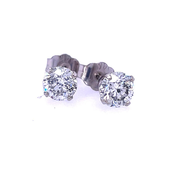 14k White Gold and Diamond Stud Earrings 1.21ctw