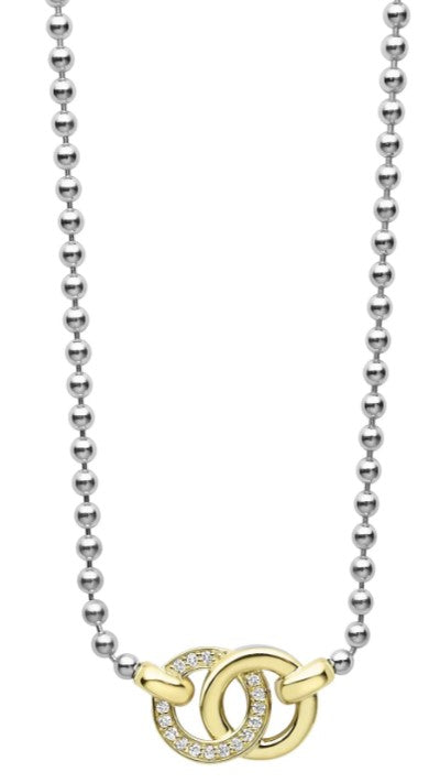 LAGOS Caviar 18K Yellow Gold & Sterling Silver Diamond Necklace