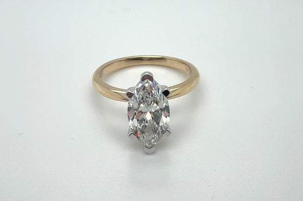 Lab Grown Diamond 14K Yellow & White Gold Engagement Ring