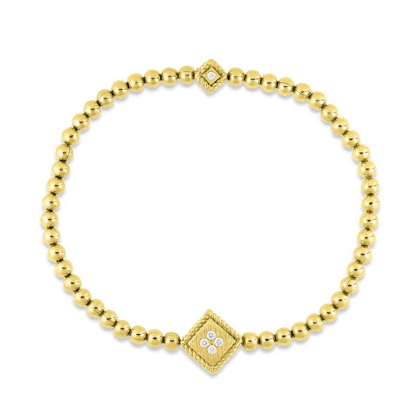Roberto Coin18K GOLD Palazzo Ducale Diamond Accent Stretch Bracelet