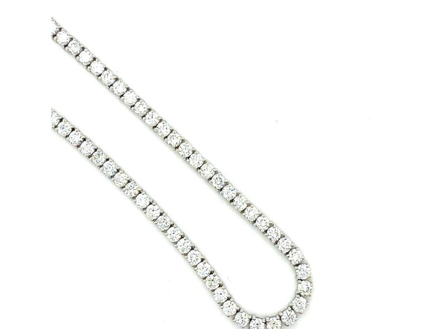 14K White Gold Diamond Necklace