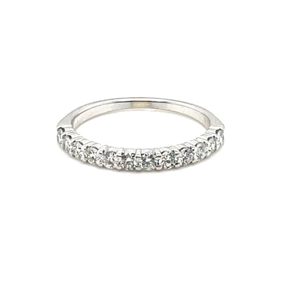 14K White Gold Diamond Wedding Band