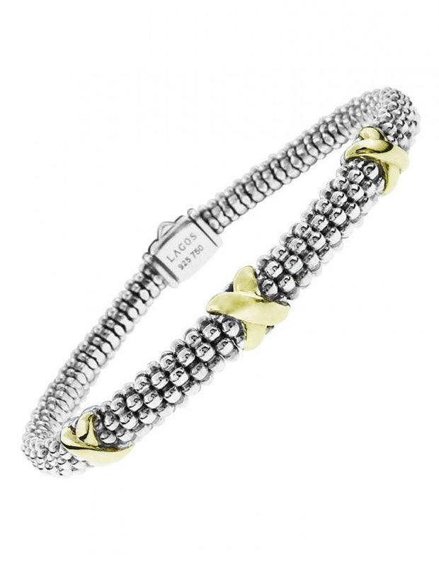 LAGOS Caviar X Station Sterling &18K Bracelet