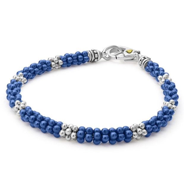 Sterling Silver LAGOS Blue Caviar Station Bracelet