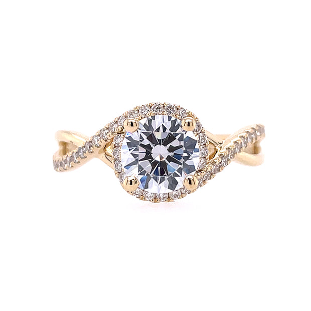 14K Yellow Gold Gabriel & Co. Diamond Engagement Ring