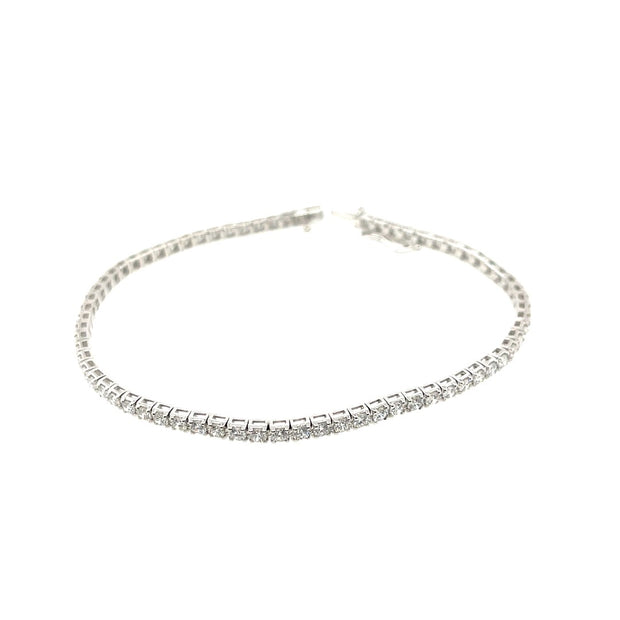 14K White Gold Lab Grown Diamond Bracelet