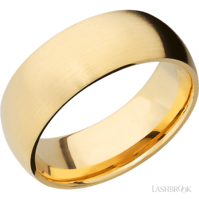 Lashbrook 8 Mm Wide Domed 14K Yellow Gold Band
