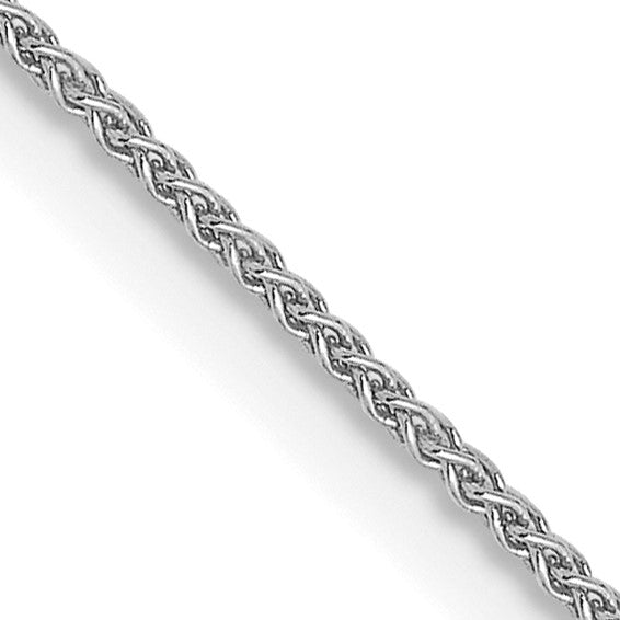 Gold Chain 14K White Gold .8mm Spiga Wheat Chain Length 18