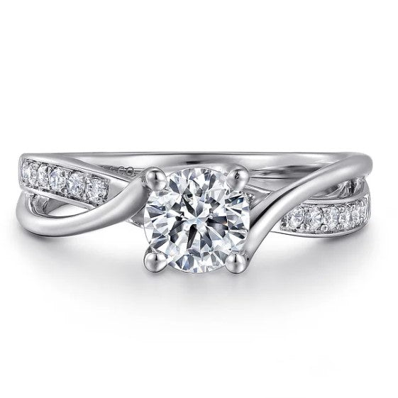14K White Gold Gabriel & Co. Diamond Engagement Ring