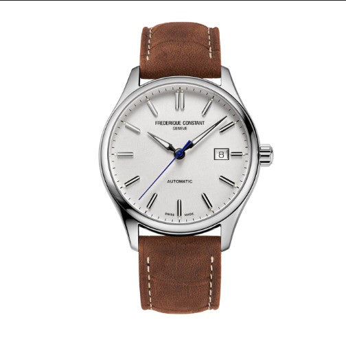 Frederique Constant Classics Index Automatic Featuring Silver Dial, Applied Silver Indexes With White Luminous Treatment