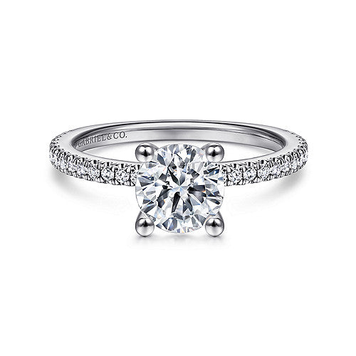 14k White Gold Gabriel & Co. Diamond Engagement Ring