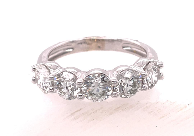 Private Label 14K White Gold  Lab Grown Diamond Band