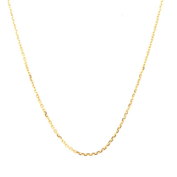 14K Yellow Gold Diamond Cut Cable Chain