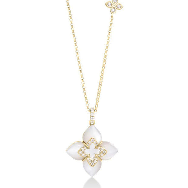 Roberto Coin Venitian Princess mother of pearl and diamond necklace